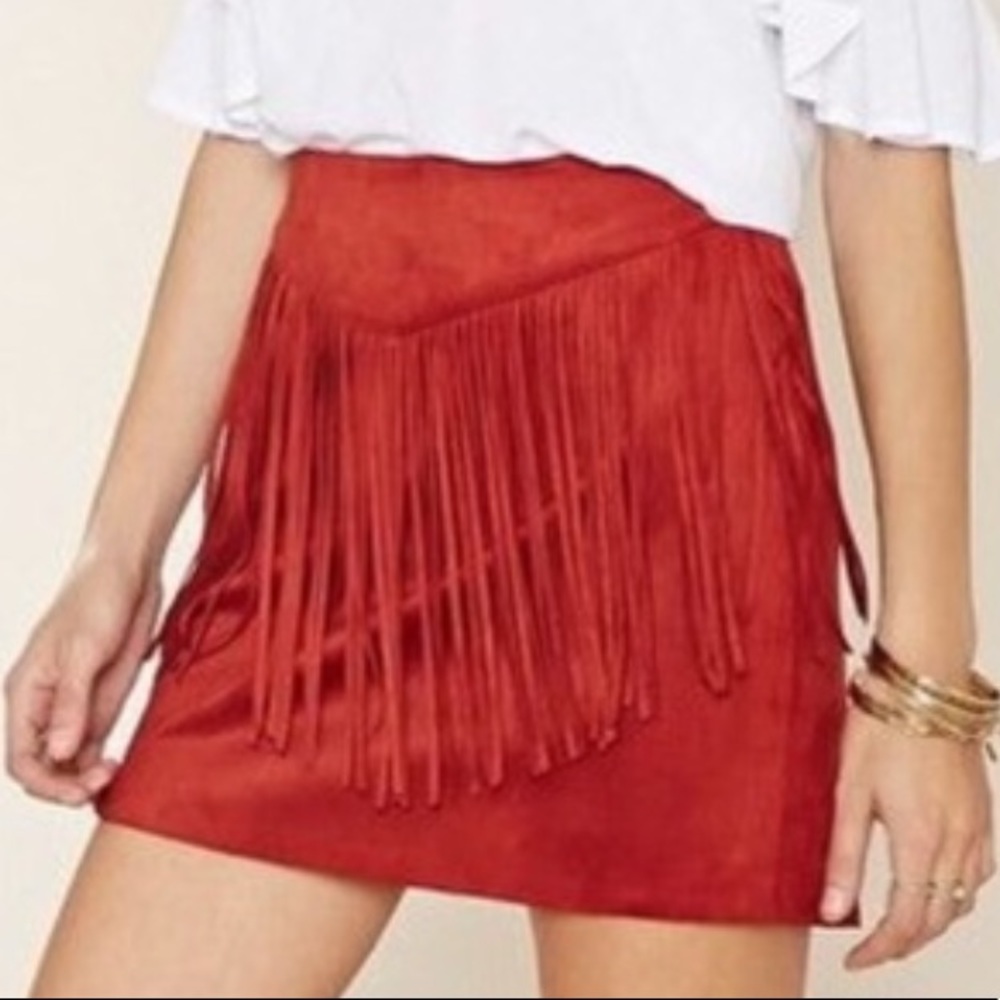 Forever 21 fringe skirt